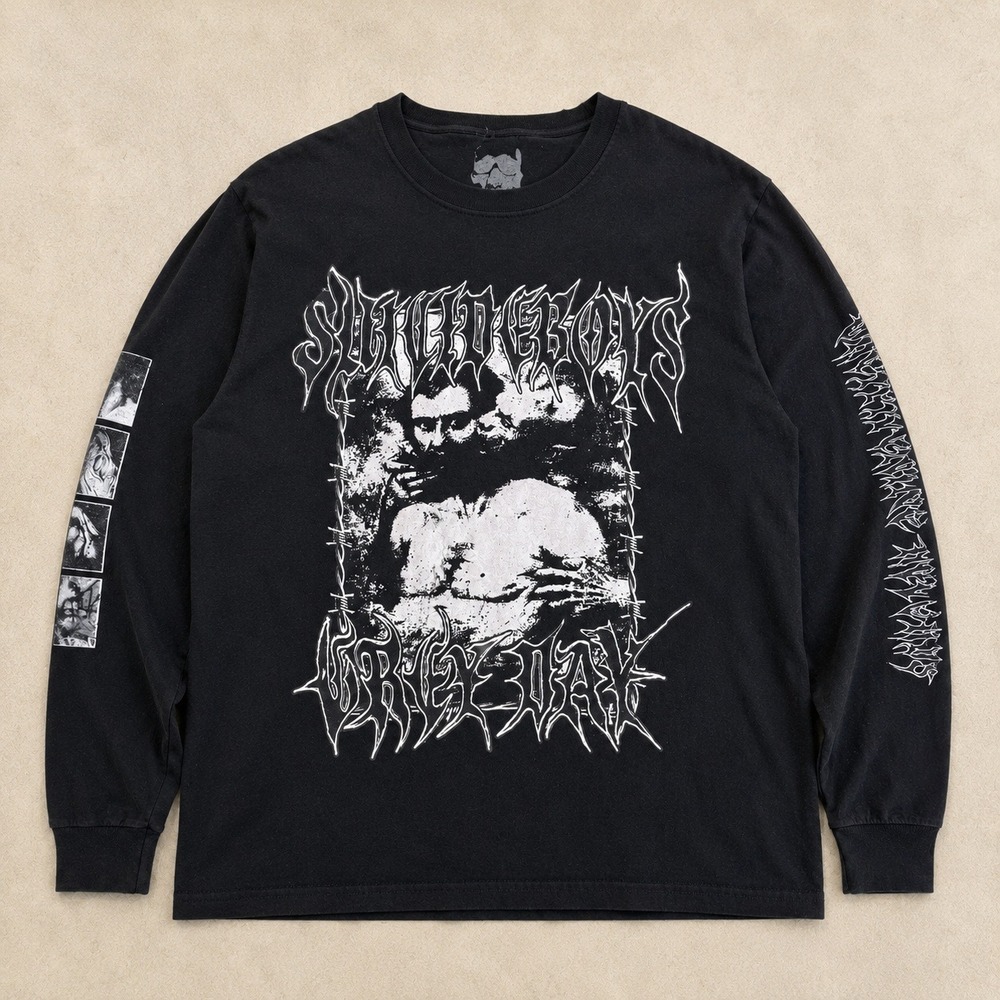 Suicideboys Grey Day G59 Records Black Long Sleeve Graphic Tour Shirt Mens Large